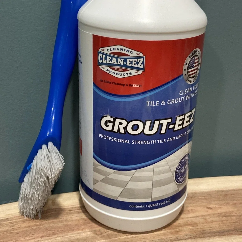 1 Quart New Clean-eez Grout-eez Grout Cleaner With Brush Professional Quality